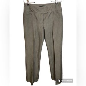 HERVE BERNARD Grey Textured Womens Flat Front Dress Pants Sz 8 Petite